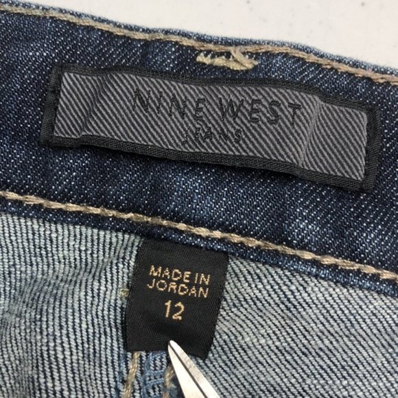 PREMIUM NINE WEST STRETCH STRAIGHT JEANS 12/30x31 MADE IN JORDAN 🇯🇴 - Picture 2 of 13